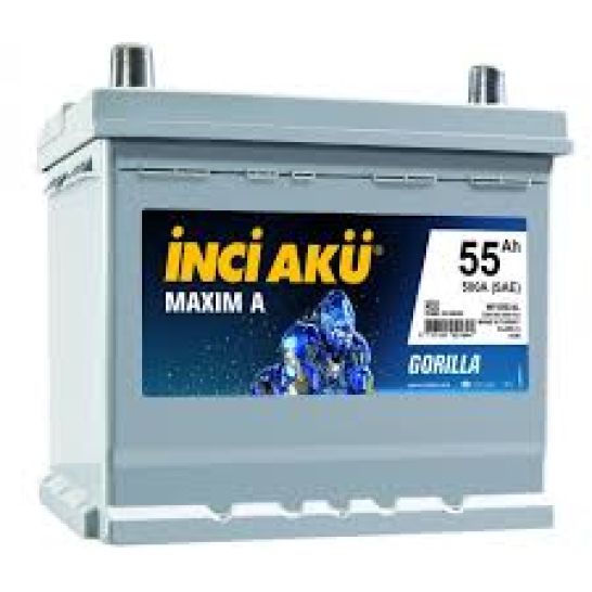 İNCİ AKÜ 12V 55Ah (Japon Tipi)